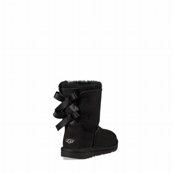 Black UGG Bailey Bow Ii Boots For Girl | UK 00959